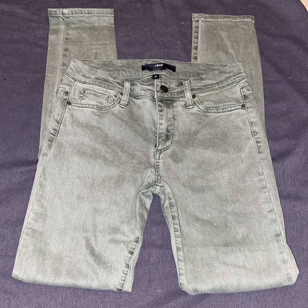 Else | skinny jeans | light olive | size 26 - Picture 1 of 6